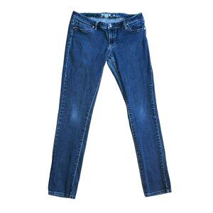 Wrangler Rock 47 Ultra Low Rise Jeans Sz 4 x 30 Blue Denim Stretch Straight Leg